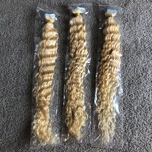 250g 24” blonde #613 tape-in extensions